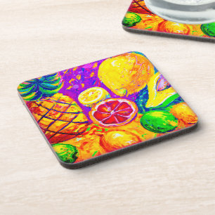 Posavasos Cuadros De Frutas. ¡Hazte con una en Zazzle