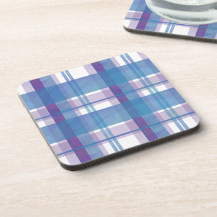 Posavasos Cuadros de Madras Azules y Morados