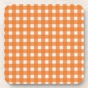 Posavasos cuadros de país de color naranja