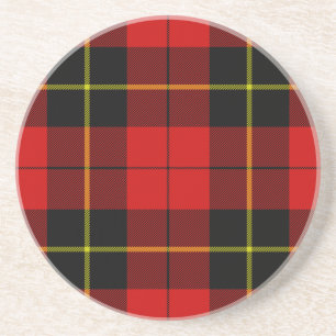 Posavasos Cuadros rojos y negros del tartán de Wallace