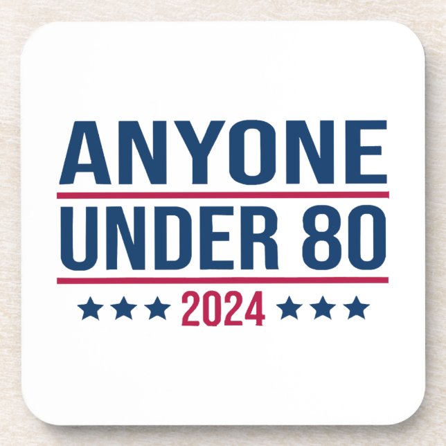 Posavasos Cualquiera menor de 80 años de 2024 divertida elec (Frente)