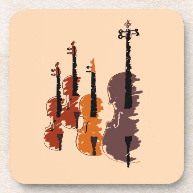 Posavasos Cuarteto de cadena de instrumentos de cadena de vi (Frente)