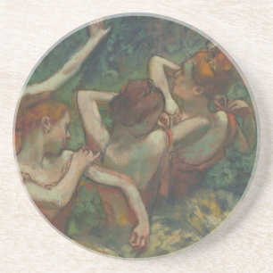 Posavasos Cuatro bailarinas, pintura impresionista, Edgar De