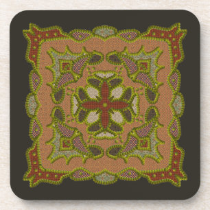 Posavasos Cuatro echaron a un lado mandala moldeada