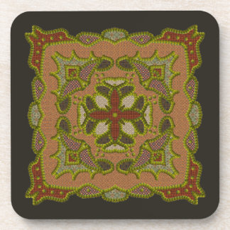 Posavasos Cuatro echaron a un lado mandala moldeada