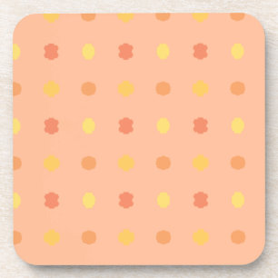 Posavasos Cuatro esquinas Peach Yellow Tiled Pattern