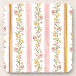 Posavasos Cubierta cuadrada de plástico duro de oro rosa