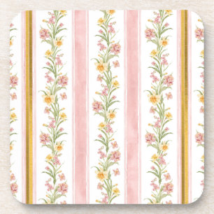 Posavasos Cubierta cuadrada de plástico duro de oro rosa