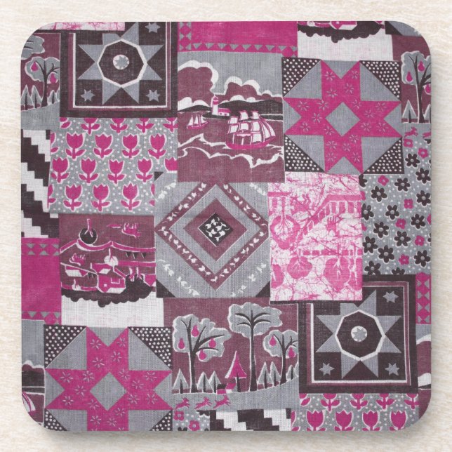 Posavasos Cubierta de corcho de corte Quilt (Frente)