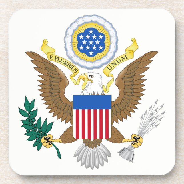 Posavasos Cubierta de plástico de Estados Unidos con corcho (Frente)