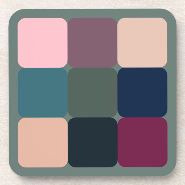 Posavasos Cubos de colores (Frente)