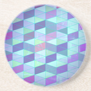 Posavasos Cubos en triángulos patrón geométrico