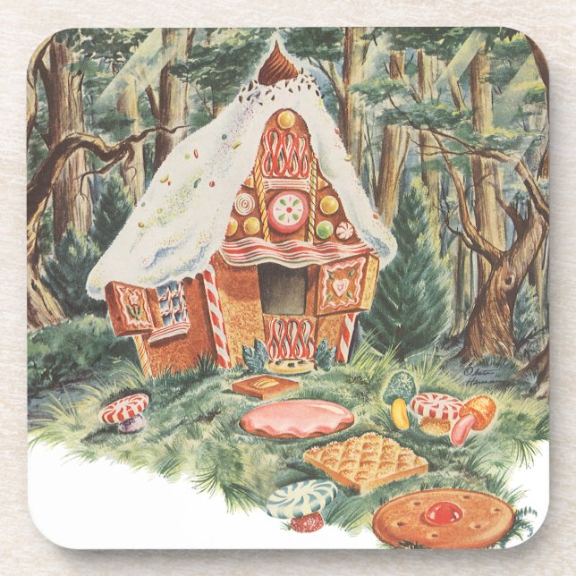 Posavasos Cuento de Hadas Antiguo, Casa de Dulces de Hansel  (Frente)