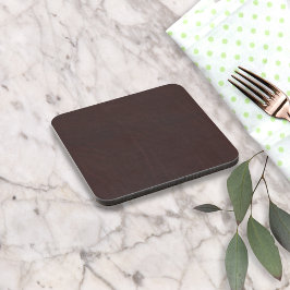 Posavasos Cuero de imitación marrón oscuro de castaño