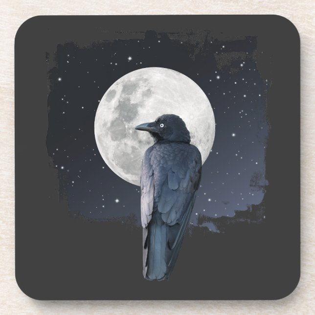 Posavasos Cuervo de Bosque Luna Fría (Frente)