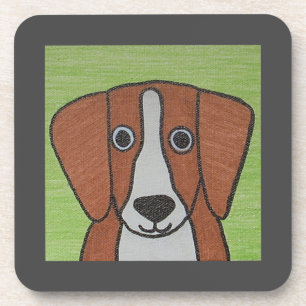 Posavasos Cuesta Beagle de la escoria de plástico dura