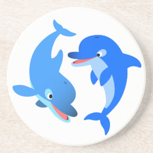 Posavasos Cuesta Jugando Personalizado Delfines Monstruo