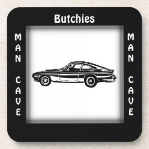 Posavasos Cueva de hombre de coche deportivo personalizable