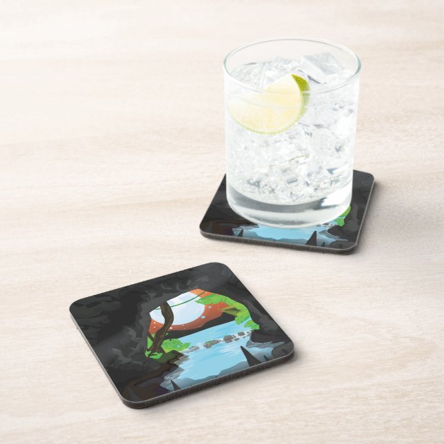 Posavasos Cueva de selva tropical (Lado Derecho)