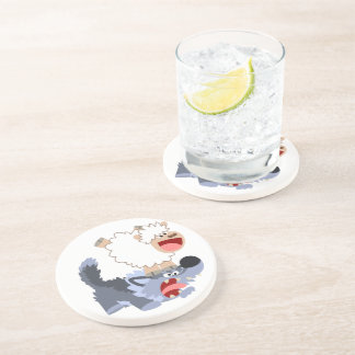 Posavasos Cuidada y juguetona Personalizado y espuma de lobo