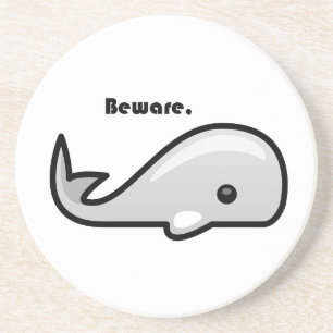 Posavasos Cuidado con el Personalizado de ballenas blancas