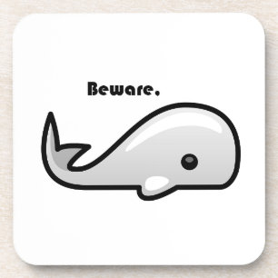 Posavasos Cuidado con el Personalizado de ballenas blancas