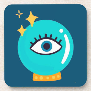 Posavasos Cuidado ojo mágico raro de bola de cristal