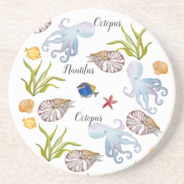Posavasos Cuidados acuáticos (Frente)