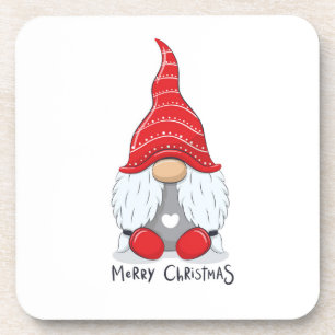 Posavasos Cuidados Navidades Gnome Watercolor Art
