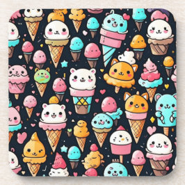Posavasos Cuidados y coloridos helados