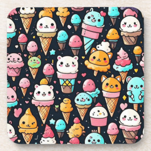 Posavasos Cuidados y coloridos helados