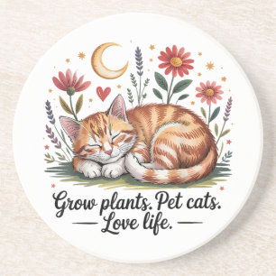 Posavasos Cultiva Plantas que las Mascotas Gatos Aman Vida L