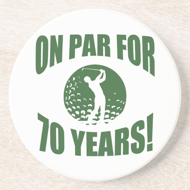 Posavasos Cumpleaños 70 de Golfer (Frente)
