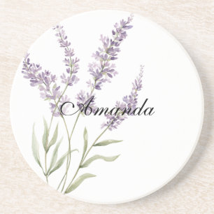 Posavasos Cumpleaños de Flores Lilas Bonitas