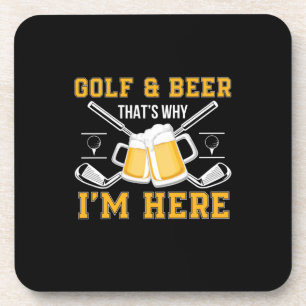 Posavasos Cumpleaños de Golf y Cerveza para Bebedor de Cerve