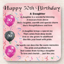 Cumpleaños del poema de la hija trigésimo