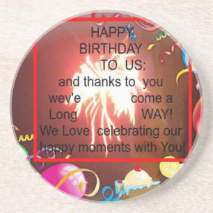 Posavasos Cumpleaños Feliz para Nosotros Impresión de Arte