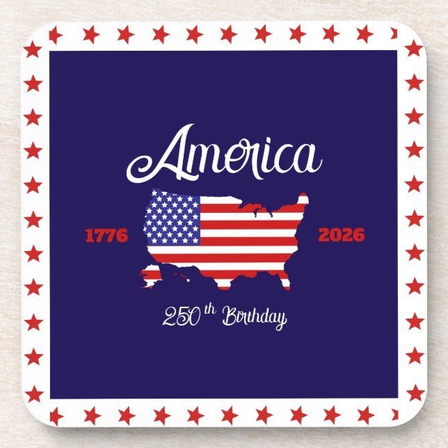 Posavasos Cumpleaños Patriótico 250 de América (Frente)