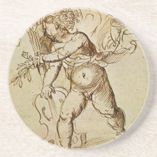 Posavasos Cupido con un violín por Domenico Campagnola