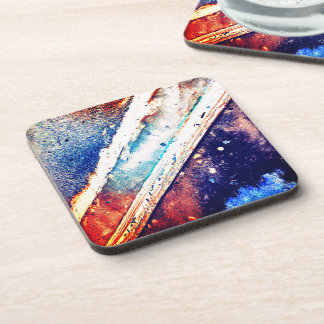 Posavasos Curba de bus metálico azul