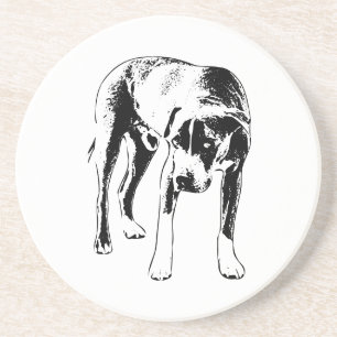 Posavasos Curioso Side-Eye Pitbull Mix