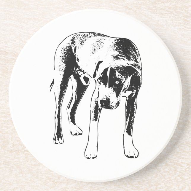 Posavasos Curioso Side-Eye Pitbull Mix (Frente)