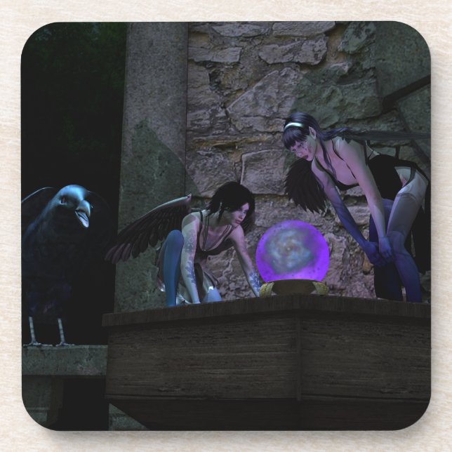 Posavasos Curious Crow Faeries (Frente)