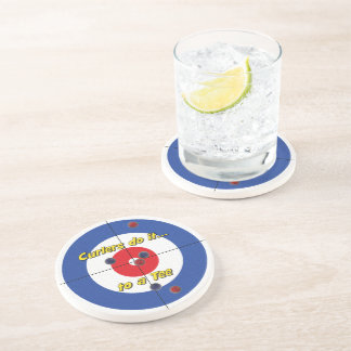 Posavasos "Curlers lo hace a un Tee" Sandstone Coaster -(Azu