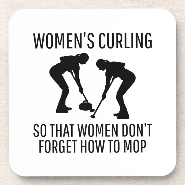 Posavasos Curling de piedra Curler Deportivo de Hielo Invier (Frente)