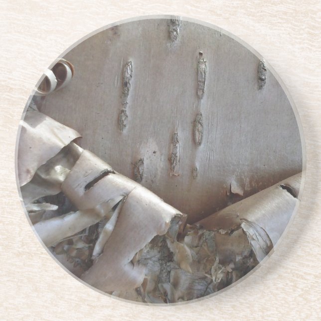 Posavasos Curly Birch Bark Tree Rustic (Frente)