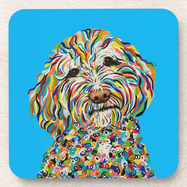 POSAVASOS CURLY LABRADOODLE COASTER (Frente)