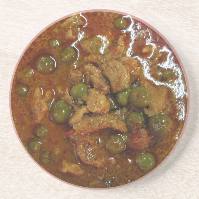 Posavasos Curry tailandés panang [พ ะ น ง] ... Comida callej (Frente)