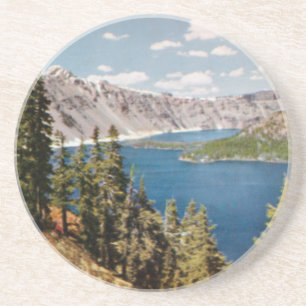 Posavasos Custodia de la Vintage del Crater Lake Oregon