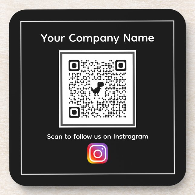 Posavasos Custodia de plástico duro con código QR (Frente)